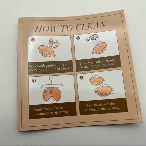 Adhesive Strapless Invisible Push Up Stick on Bras 2 Pair Reusable NEW! B Cup - Picture 7 of 10